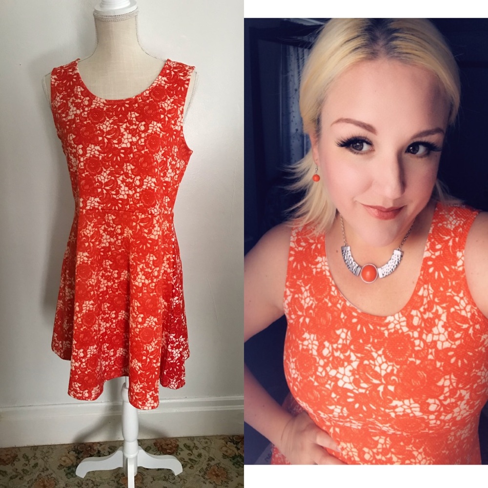 Espresso Deep Orange Sleeveless Dress Women’s XL